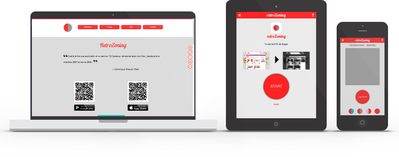 Application Mobile et Site vitrine : Retro Zoning